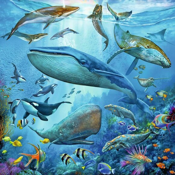 New sealed Ravensburger-3x49 Piece Puzzle Ocean Life (3 different puzzles ) - Picture 4 of 16